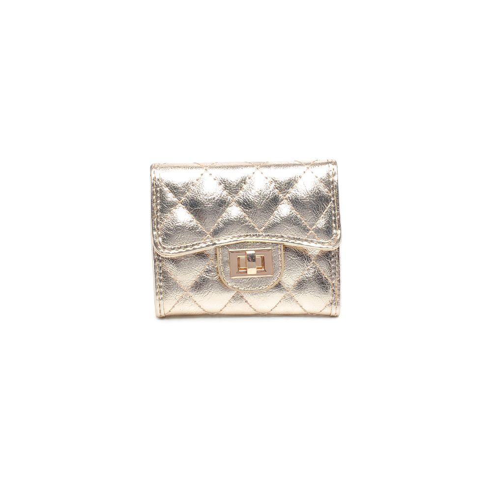 Urban Expressions Shantel - Quilted Wallet 840611104779 View 5 | Gold