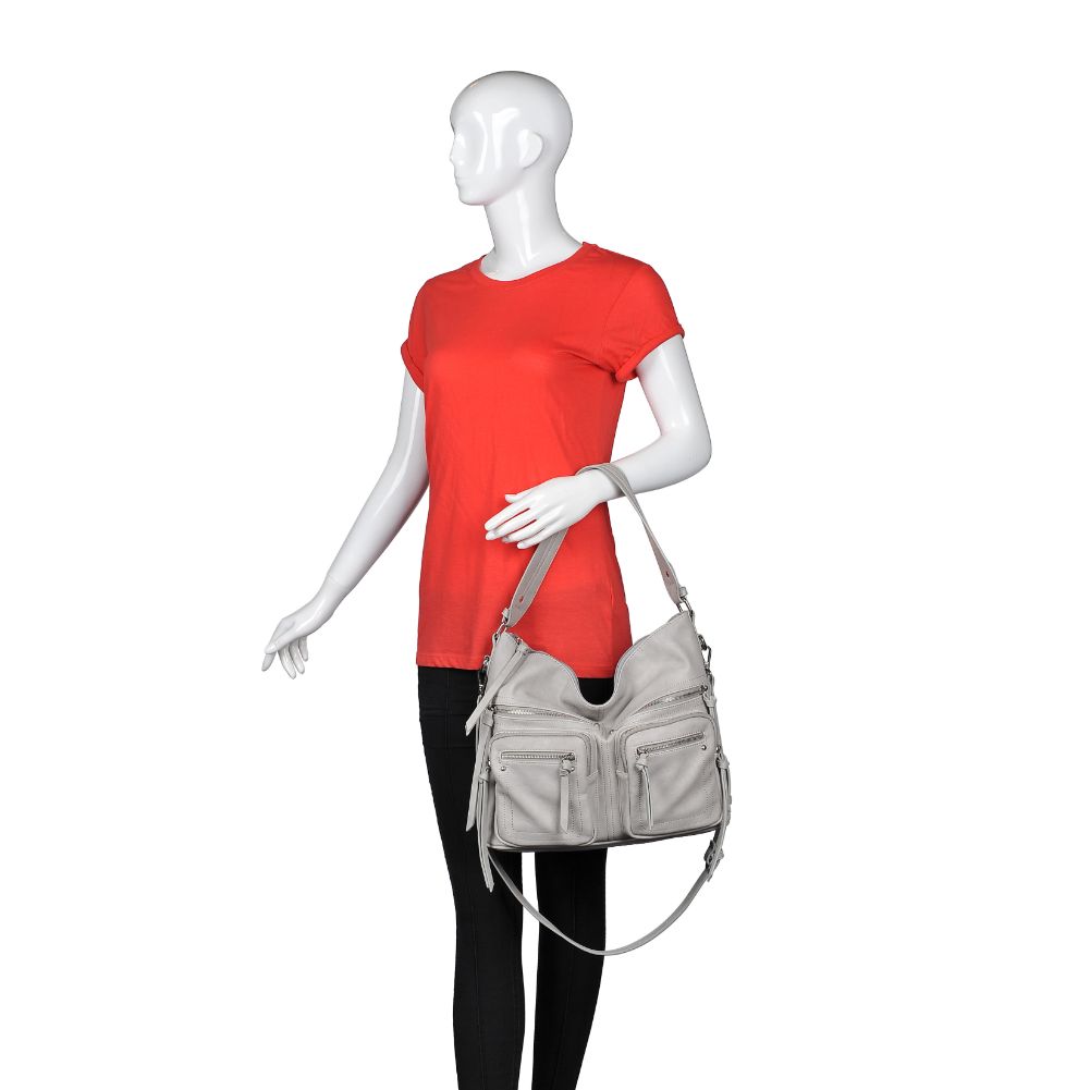 Urban Expressions Barbara Women : Handbags : Hobo 840611164506 | Grey