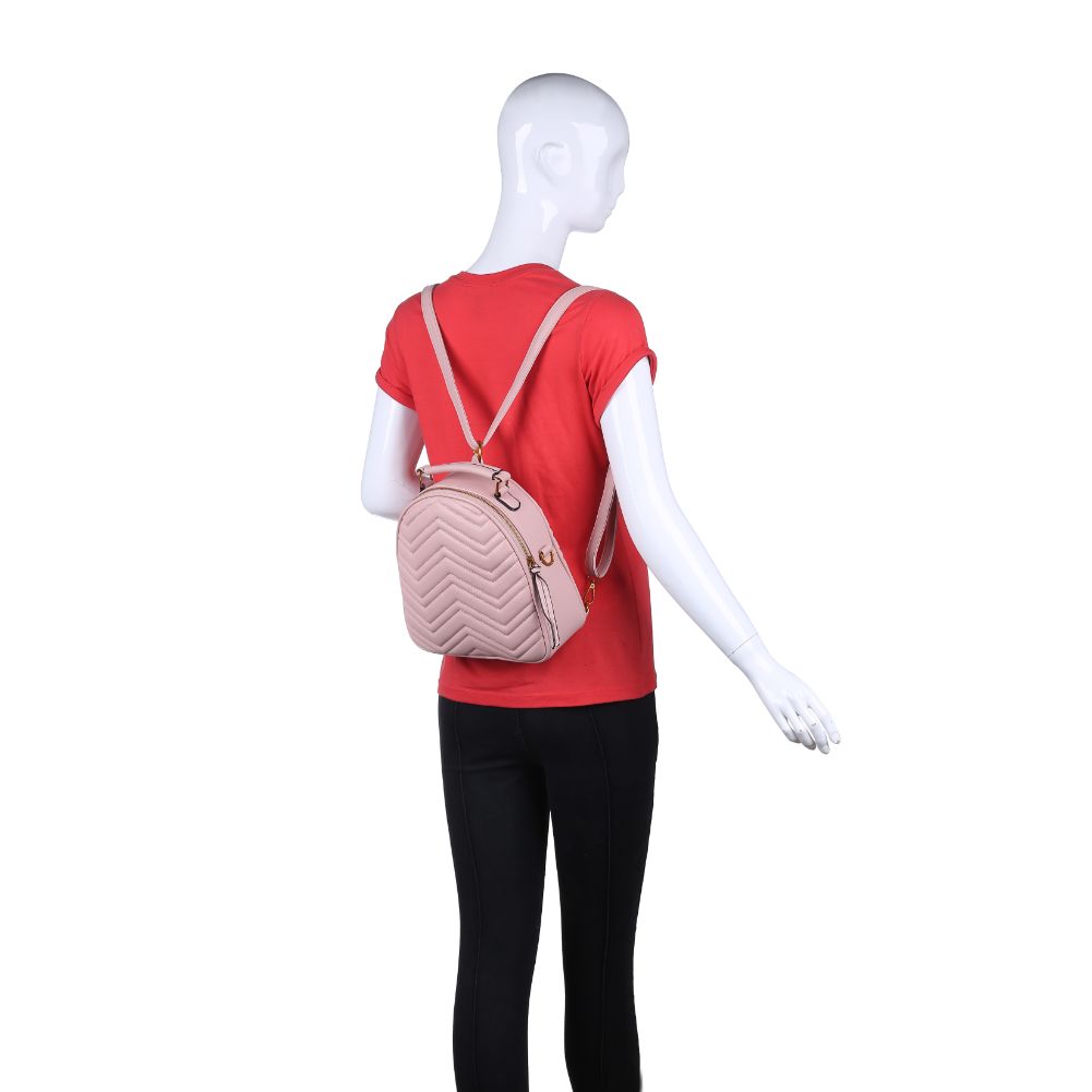 Urban Expressions Cameron V Stitch Single Zip Women : Backpacks : Backpack 840611168511 | Blush