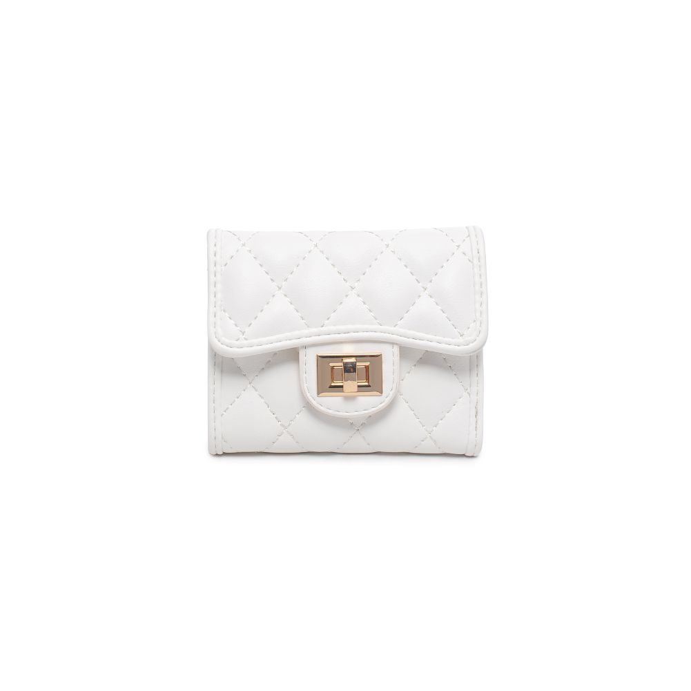Urban Expressions Shantel - Quilted Wallet 840611104755 View 5 | White