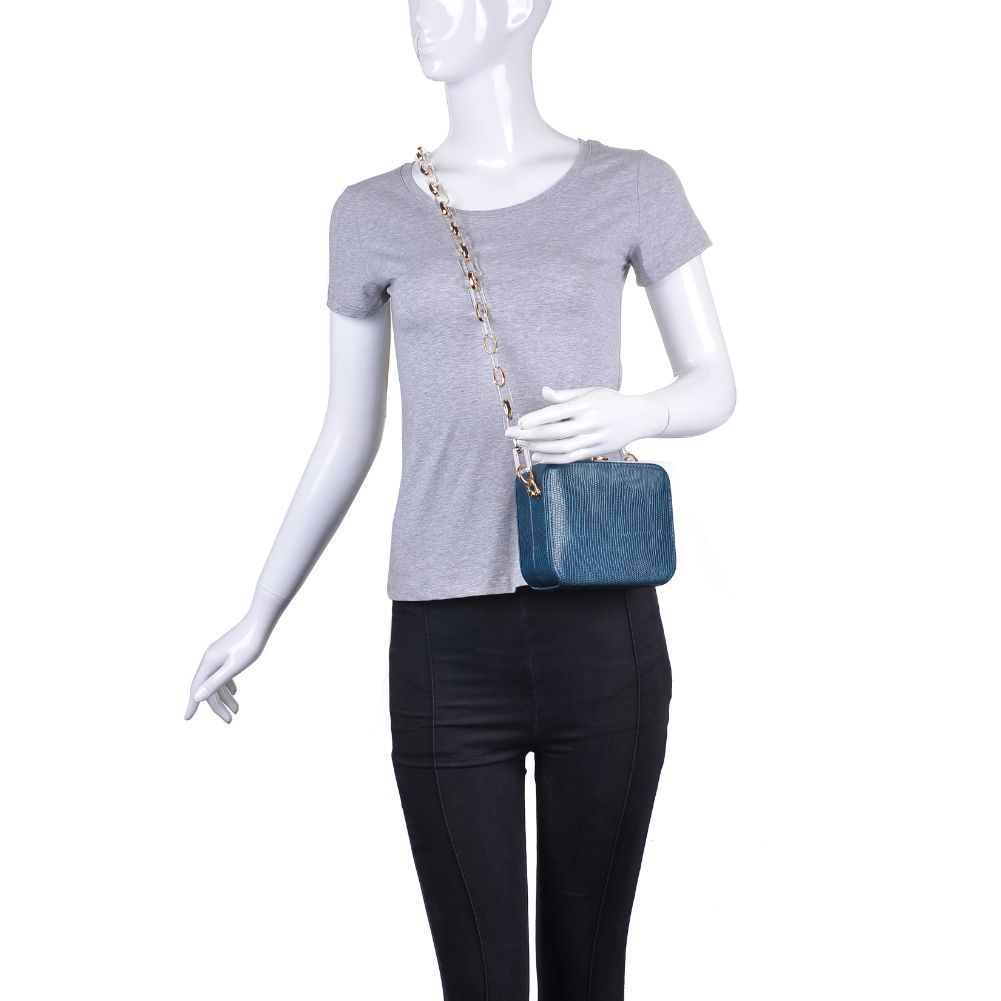 Urban Expressions Gwen Lizard Women : Clutches : Evening Bag 840611173966 | Emerald