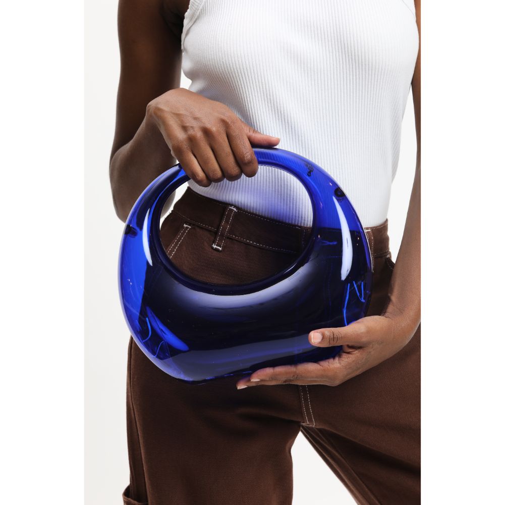 Woman wearing Royal Blue Sol and Selene Bess Evening Bag 840611115881 View 1 | Royal Blue