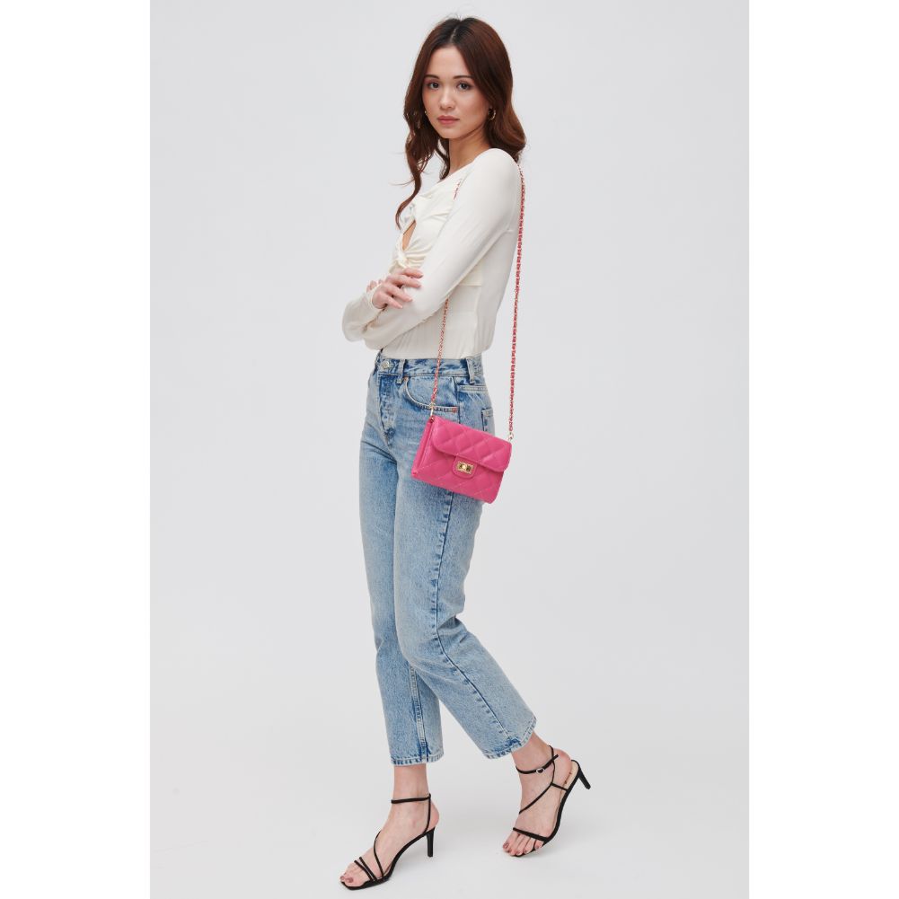 Woman wearing Peony Urban Expressions Wendy - Quilted Crossbody 840611118110 View 4 | Peony