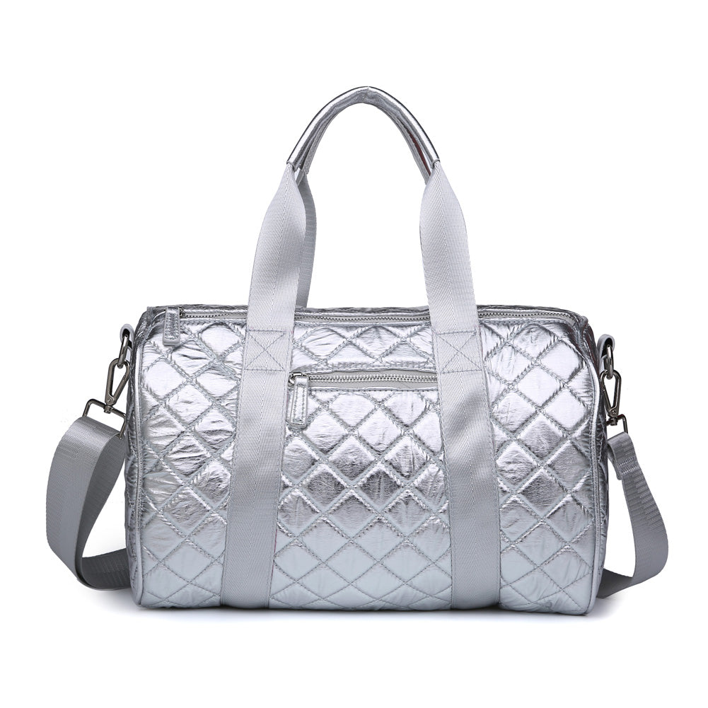 Urban Expressions Barre Women : Handbags : Duffel 840611155016 | Silver