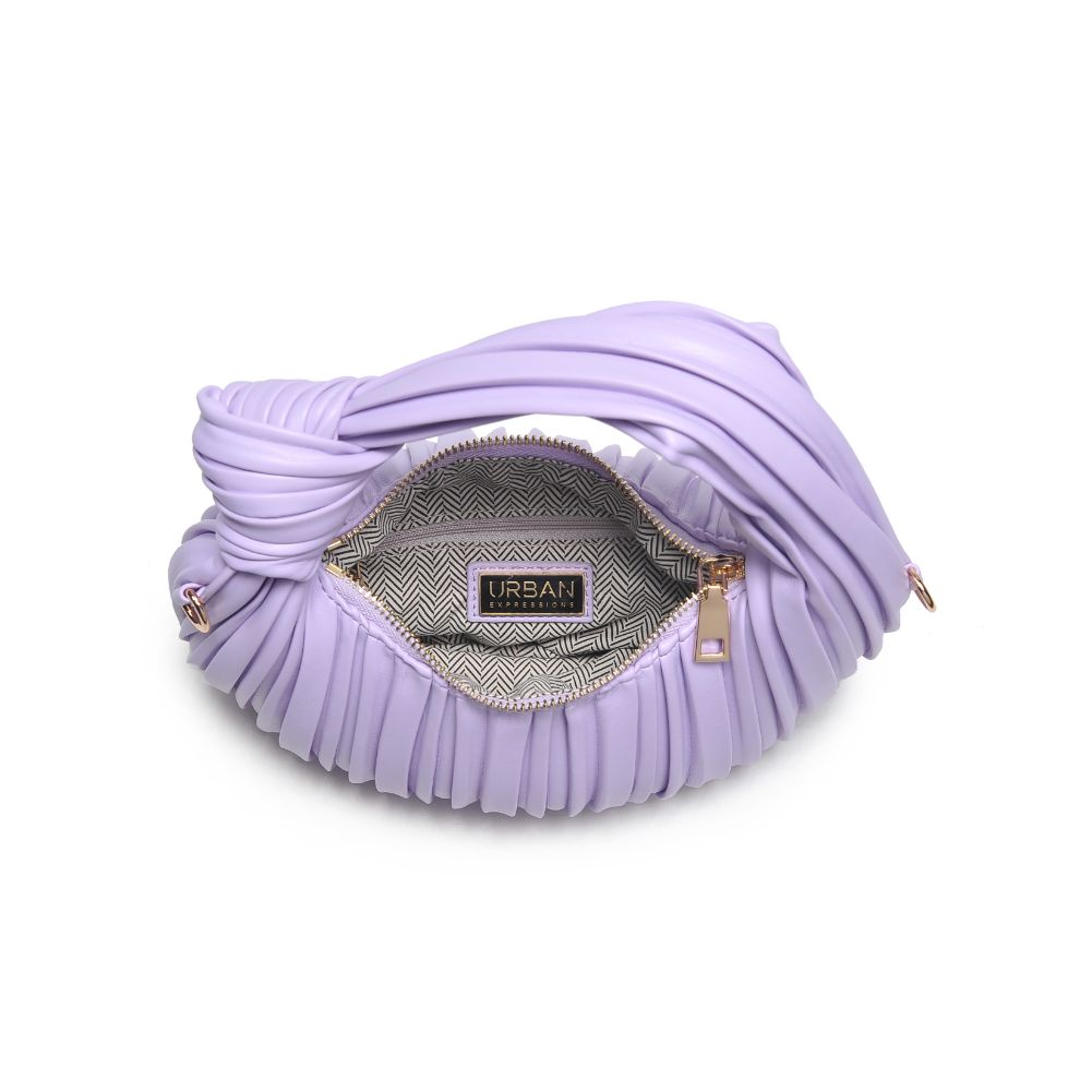 Urban Expressions Fawna  - Pleated Crossbody 840611106421 View 8 | Lavender