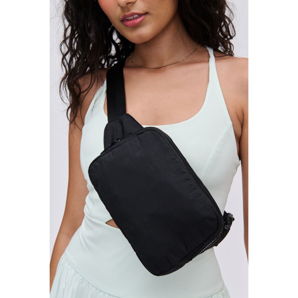 Woman wearing Black Urban Expressions Jonny - Nylon Belt Bag 840611109835 View 1 | Black