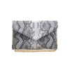 Urban Expressions Mallory Women : Clutches : Clutch 840611173249 | Black White Snake