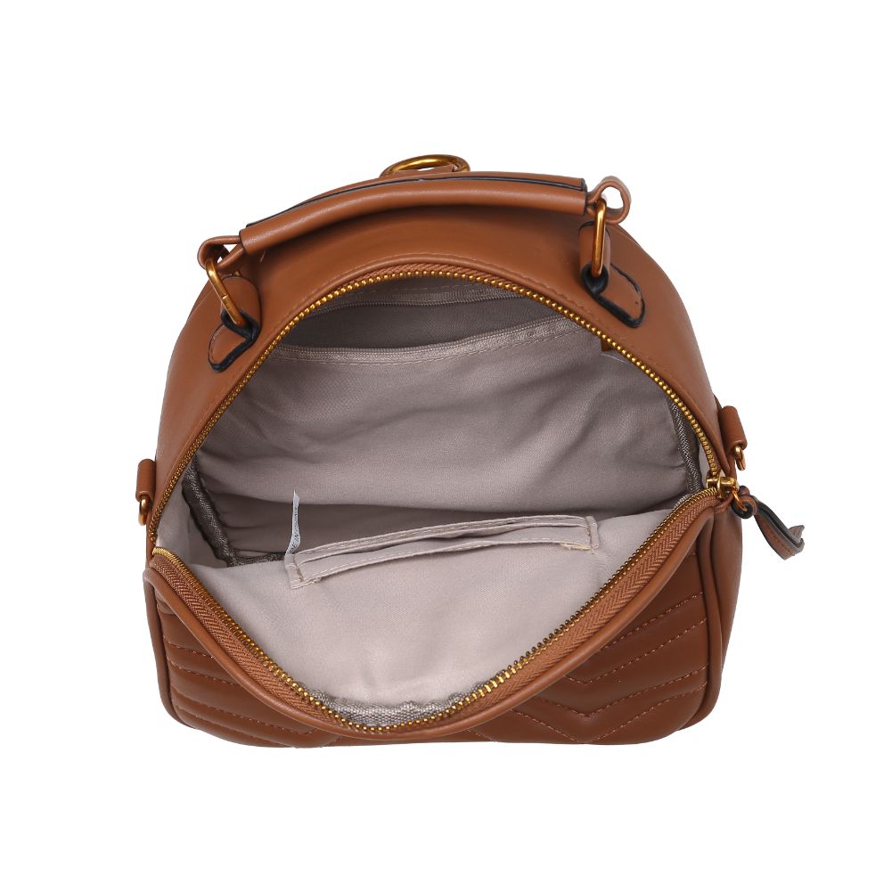 Urban Expressions Cameron V Stitch Single Zip Women : Backpacks : Backpack 840611168559 | Tan