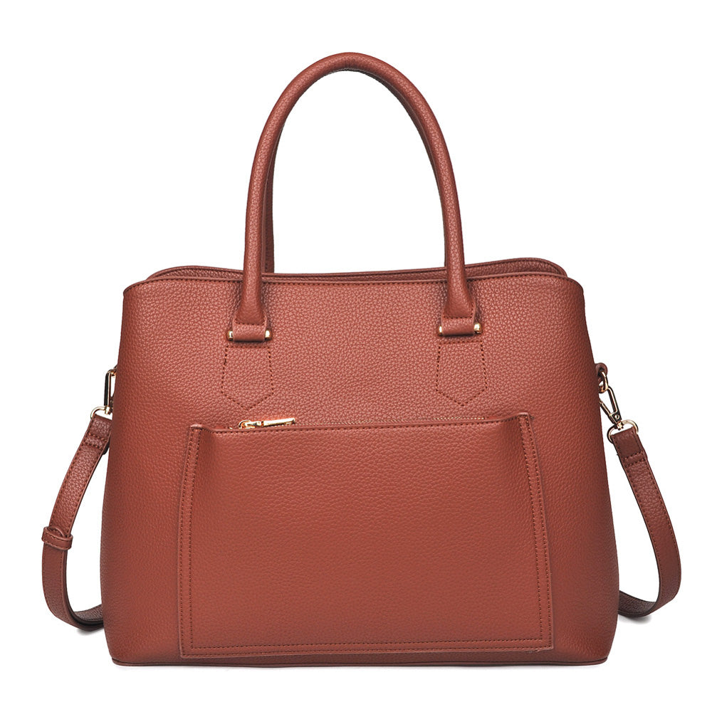 Urban Expressions Leighton Women : Handbags : Satchel 840611151100 | Cognac