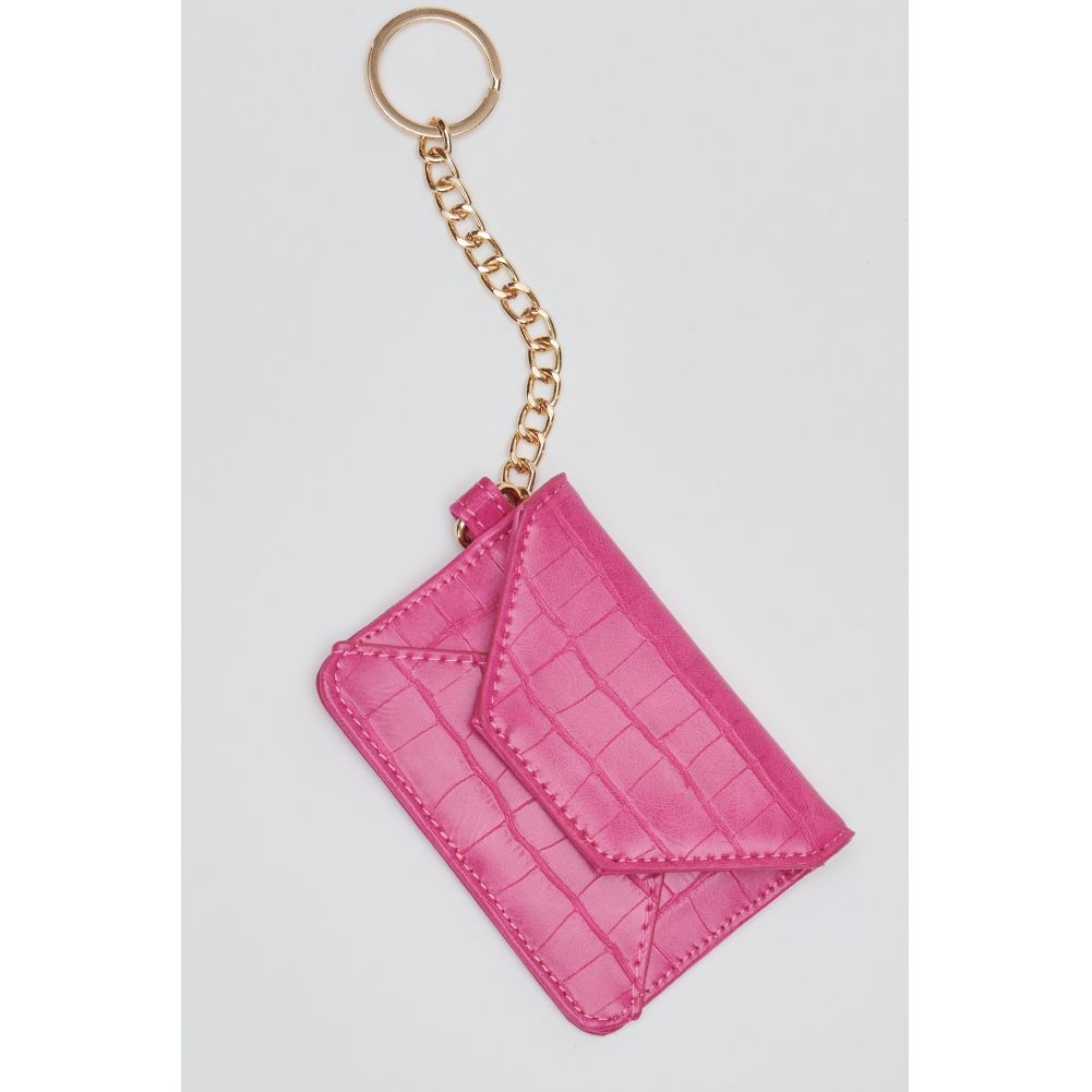 Urban Expressions Gia - Croco Card Holder 840611108487 View 5 | Hot Pink