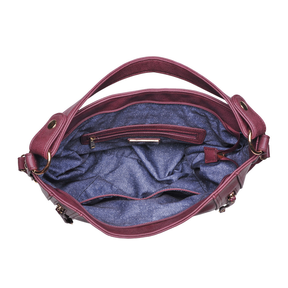 Urban Expressions Jessica Pebble Women : Handbags : Satchel 840611155221 | Burgundy