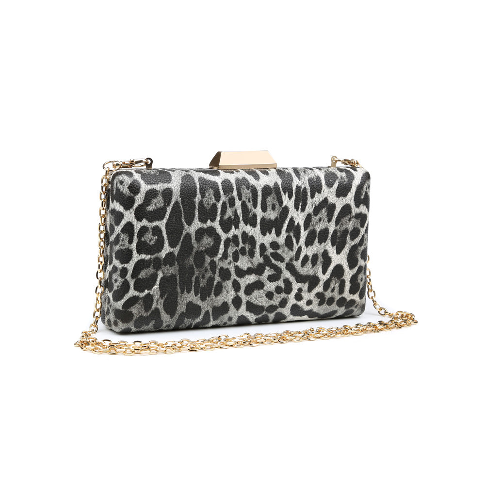 Urban Expressions Flora Leopard Women : Clutches : Evening Bag 840611162267 | Black Leopard