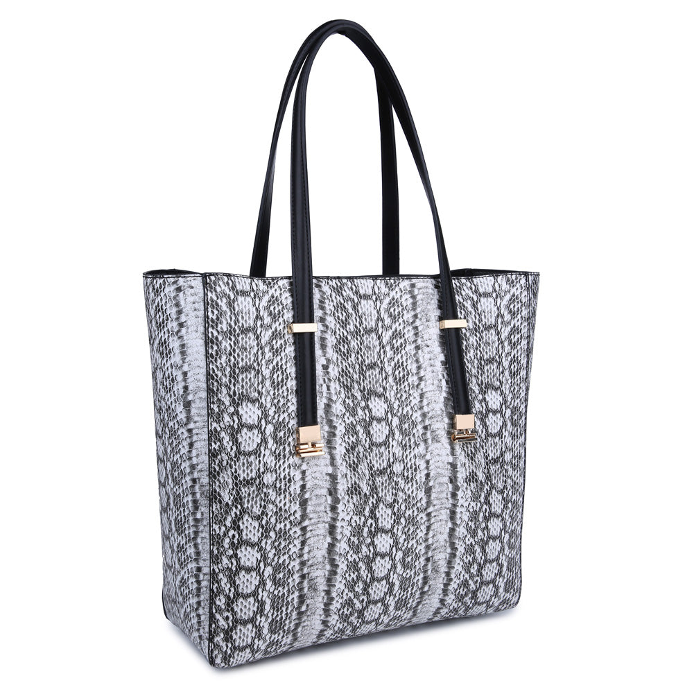 Urban Expressions Claudia Women : Handbags : Tote 840611155573 | Black White Snake