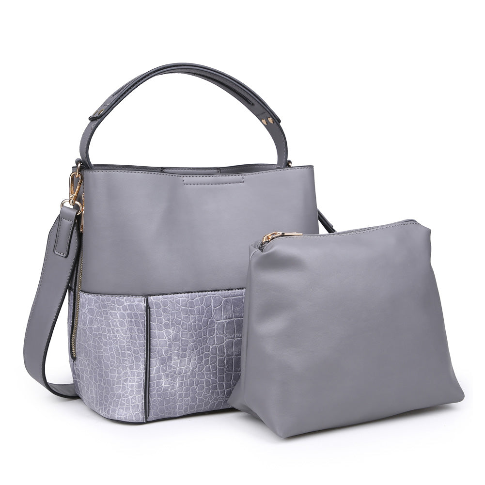 Urban Expressions Miranda Croc Women : Handbags : Tote 840611152923 | Slate