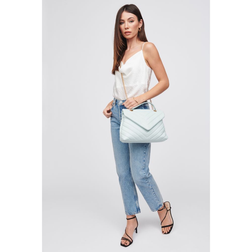 Woman wearing Ice Blue Urban Expressions Ivy Crossbody 818209018463 View 3 | Ice Blue