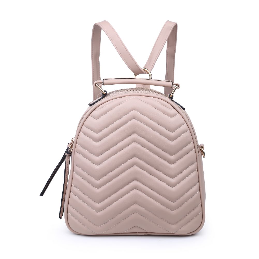 Urban Expressions Constance V Stitch Double Zip Women : Backpacks : Backpack 840611168603 | Nude