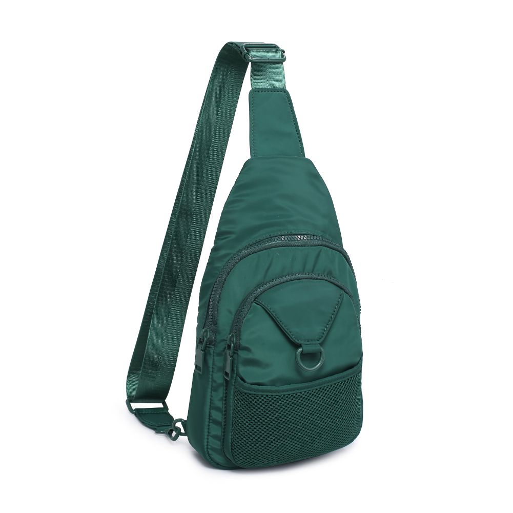 Urban Expressions Walker - Nylon Sling Backpack 840611114372 View 6 | Forest