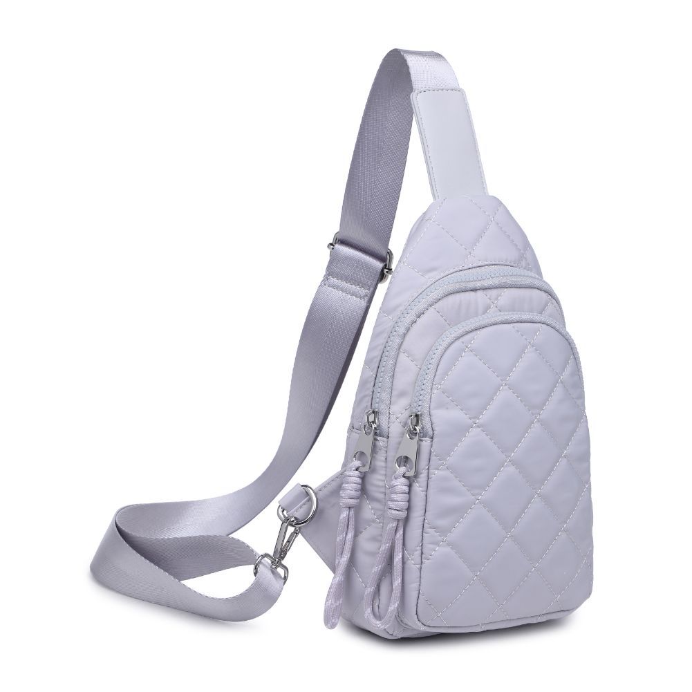 Urban Expressions Ace - Quilted Nylon Sling Backpack 840611101716 View 6 | Grey