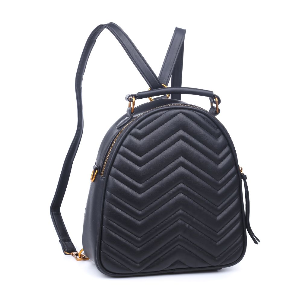 Urban Expressions Cameron V Stitch Single Zip Women : Backpacks : Backpack 840611168504 | Black
