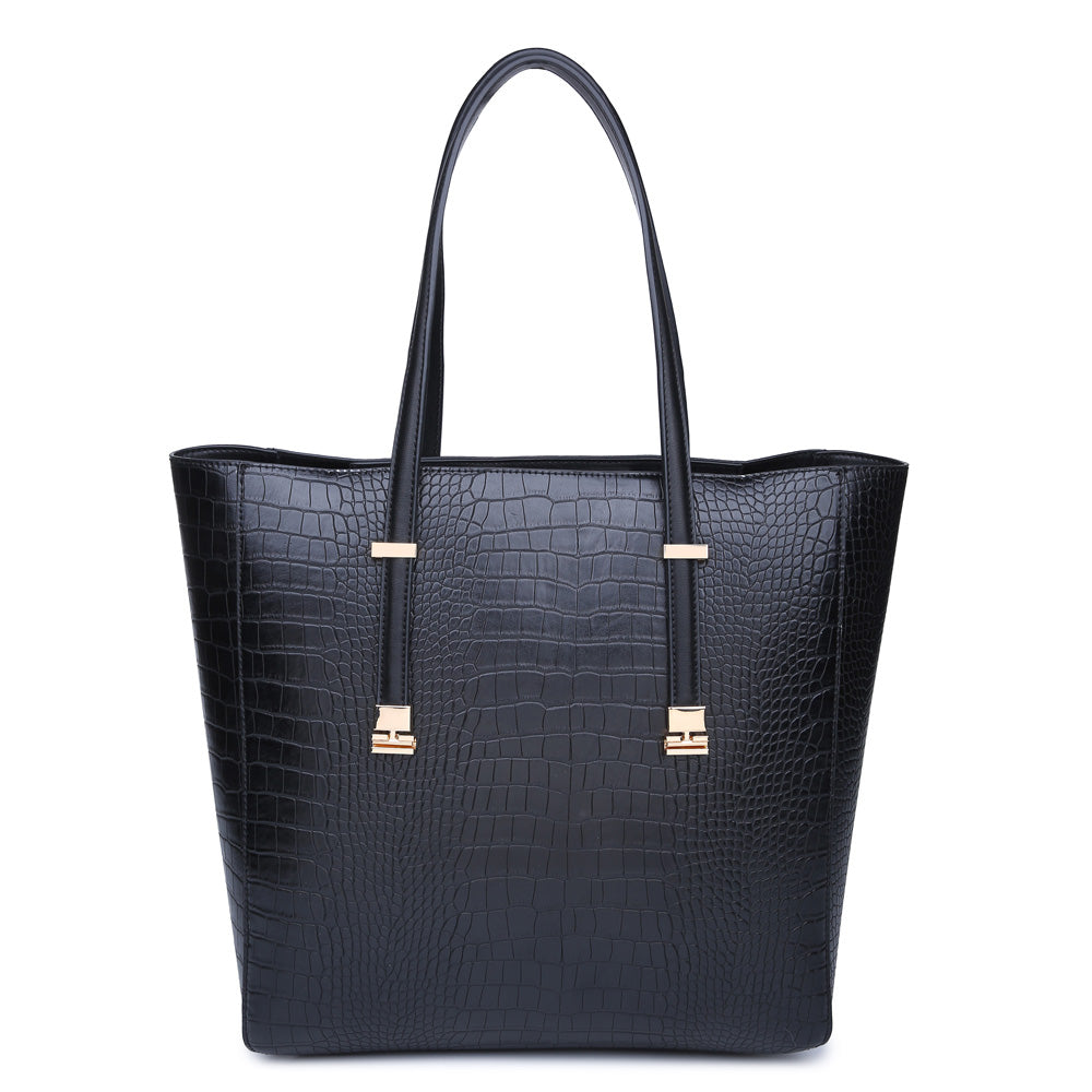 Urban Expressions Claudia Women : Handbags : Tote 840611155566 | Black Croc