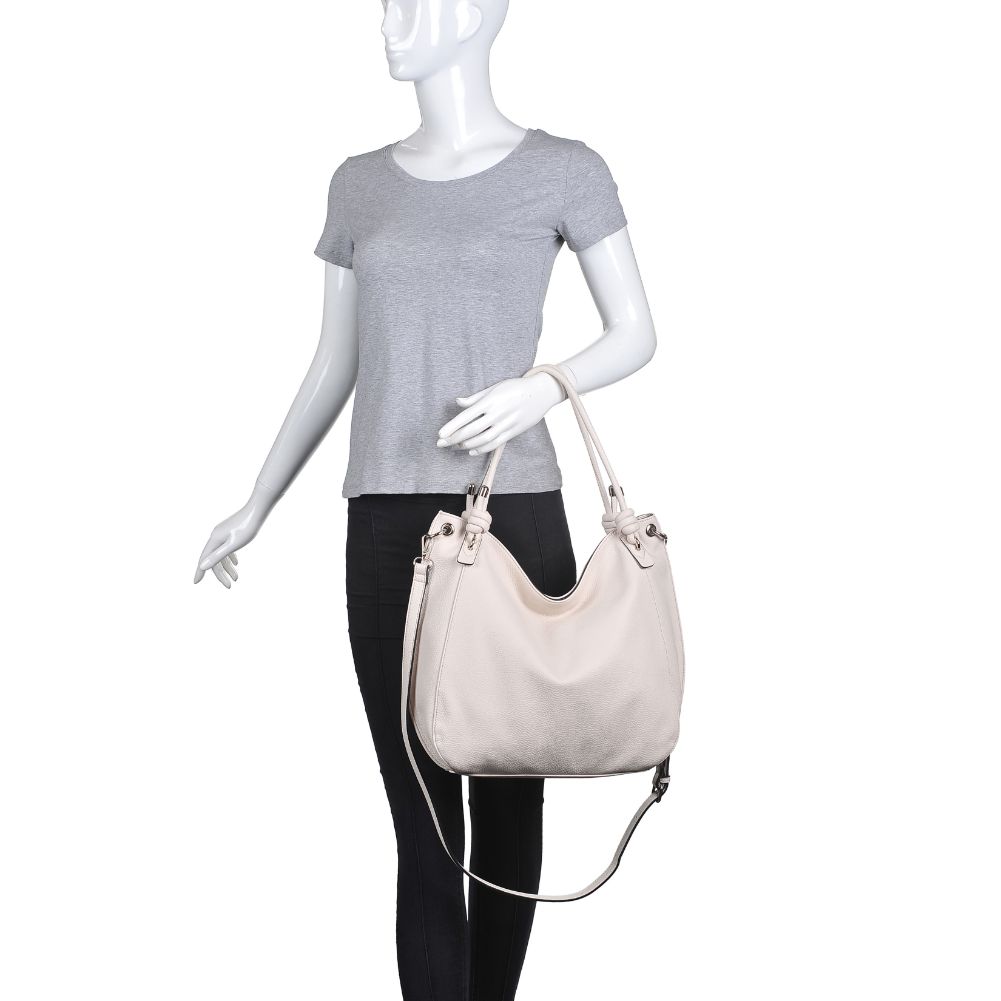 Urban Expressions Devan Women : Handbags : Hobo 840611170347 | Cream