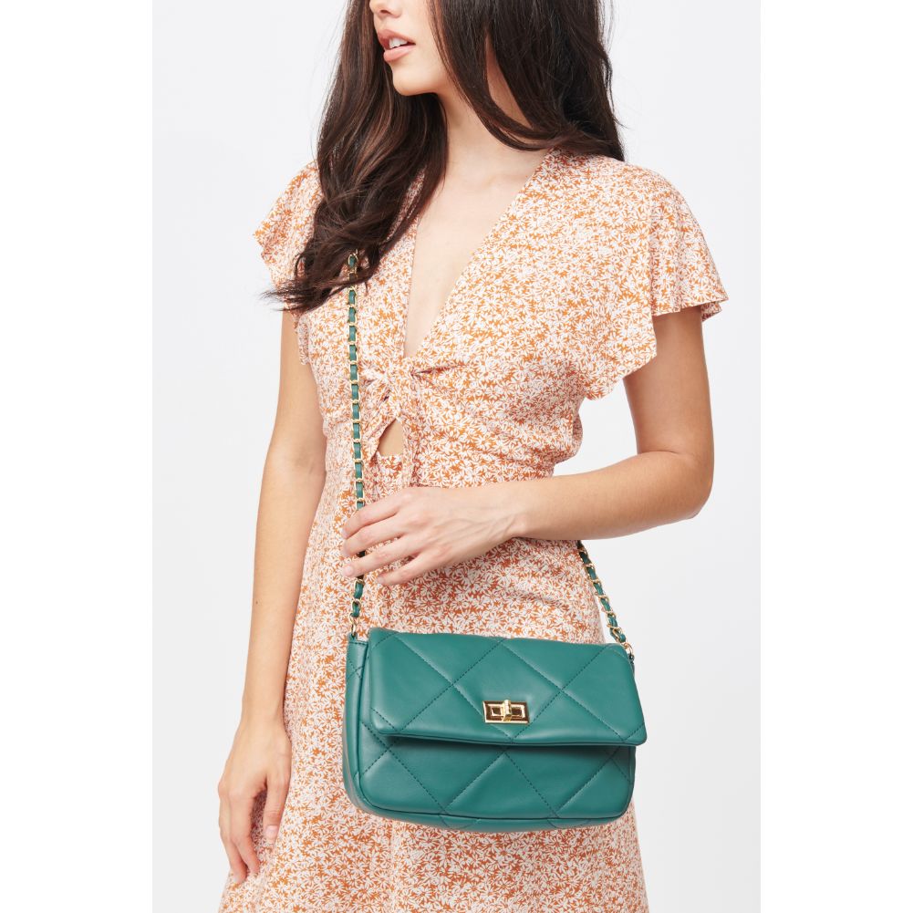 Woman wearing Forest Urban Expressions Emily Crossbody 840611182302 View 1 | Forest