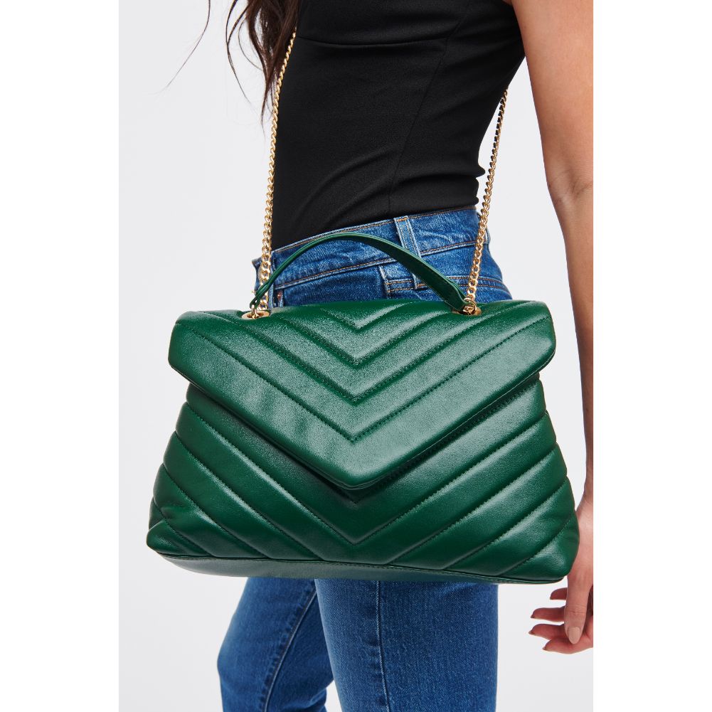Woman wearing Forest Urban Expressions Ivy Crossbody 840611185761 View 2 | Forest