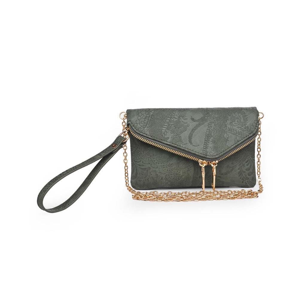 Urban Expressions Lucy Floral Women : Clutches : Wristlet 840611151537 | Olive