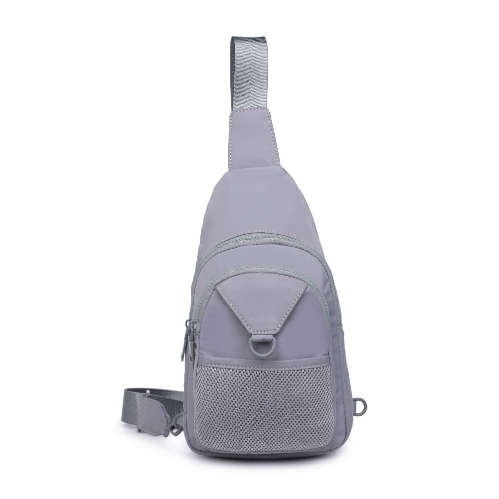 Urban Expressions Walker - Nylon Sling Backpack 840611110664 View 5 | Grey