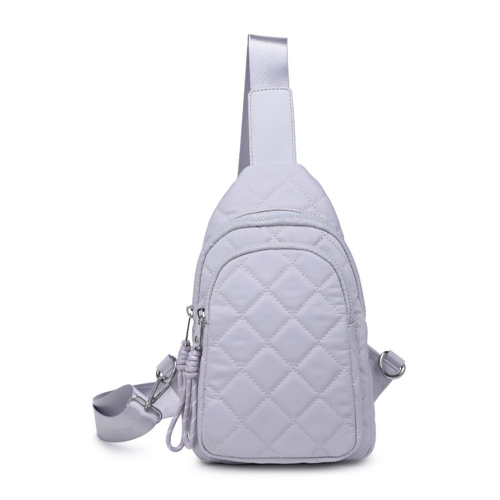 Urban Expressions Ace - Quilted Nylon Sling Backpack 840611101716 View 5 | Grey