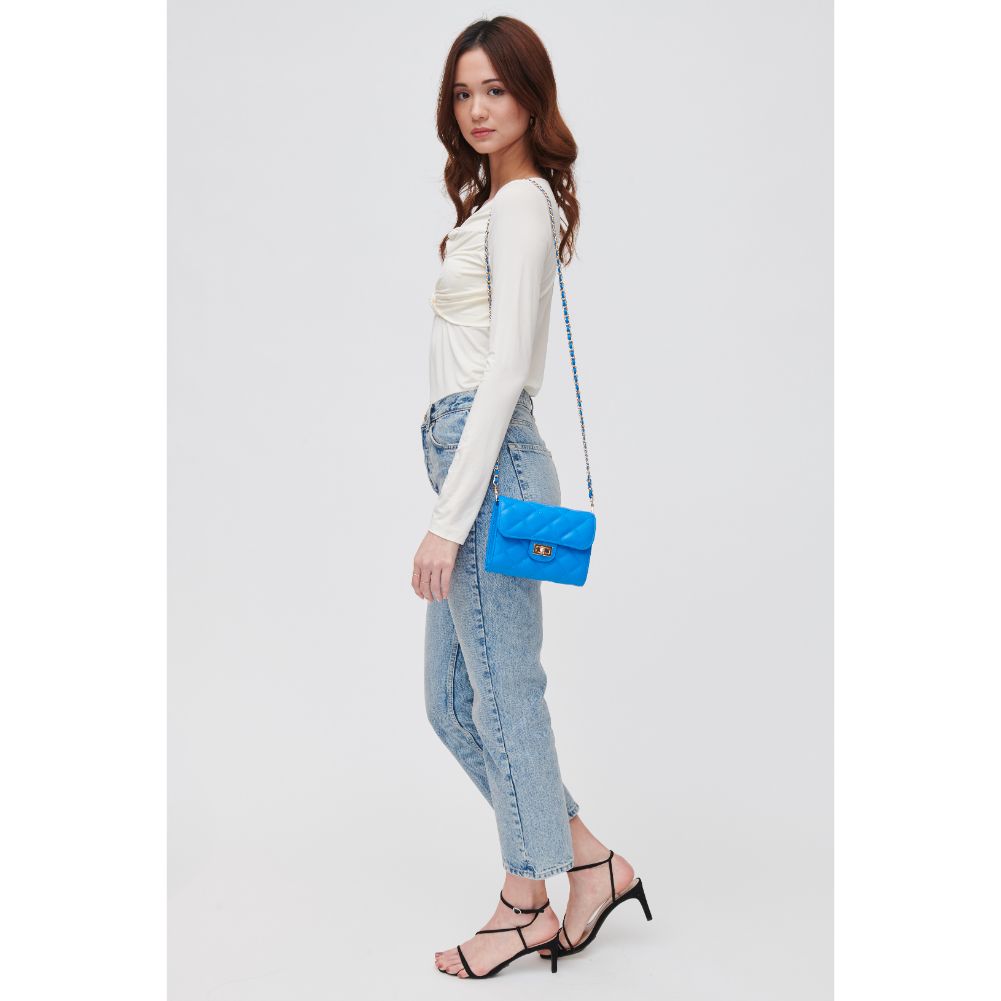 Woman wearing Ocean Urban Expressions Wendy - Quilted Crossbody 840611118127 View 3 | Ocean