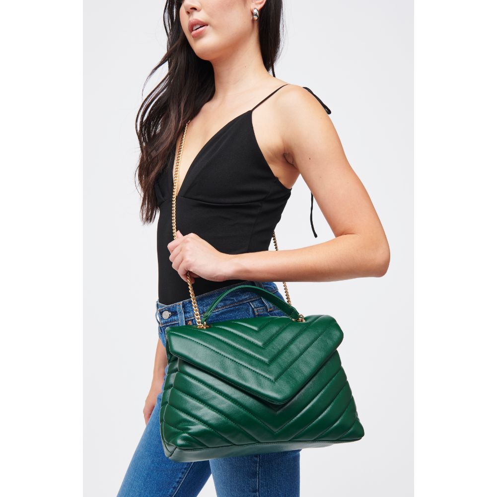 Woman wearing Forest Urban Expressions Ivy Crossbody 840611185761 View 1 | Forest
