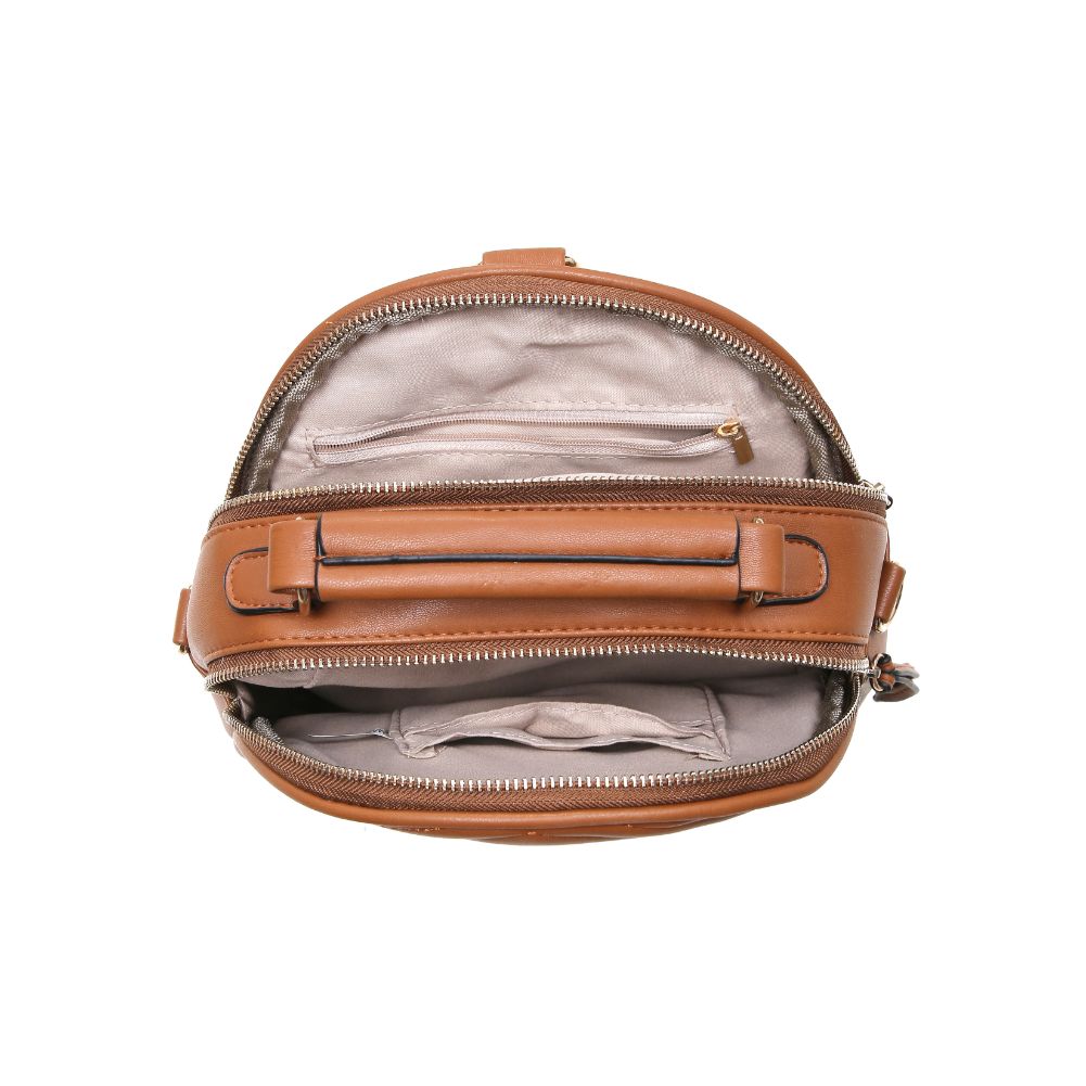 Urban Expressions Constance V Stitch Double Zip Women : Backpacks : Backpack 840611168634 | Tan