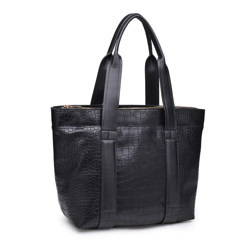 Urban Expressions Finn Croc Women : Handbags : Tote 840611156570 | Black