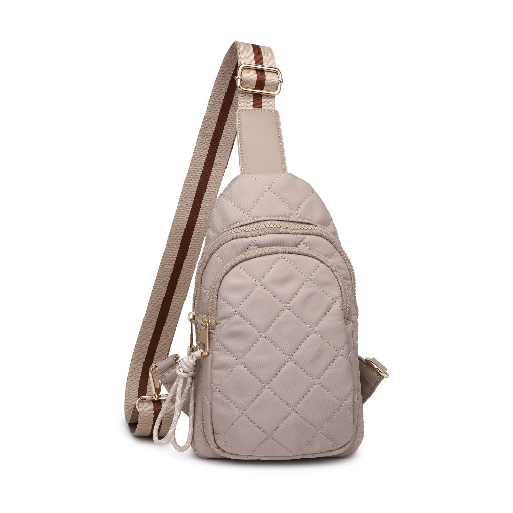 Urban Expressions Ace - Quilted Nylon Sling Backpack 840611116598 View 5 | Nude