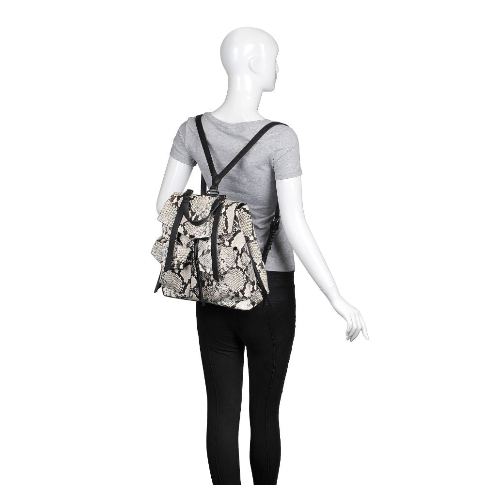 Urban Expressions Charlize Women : Backpacks : Backpack 840611168412 | White Black