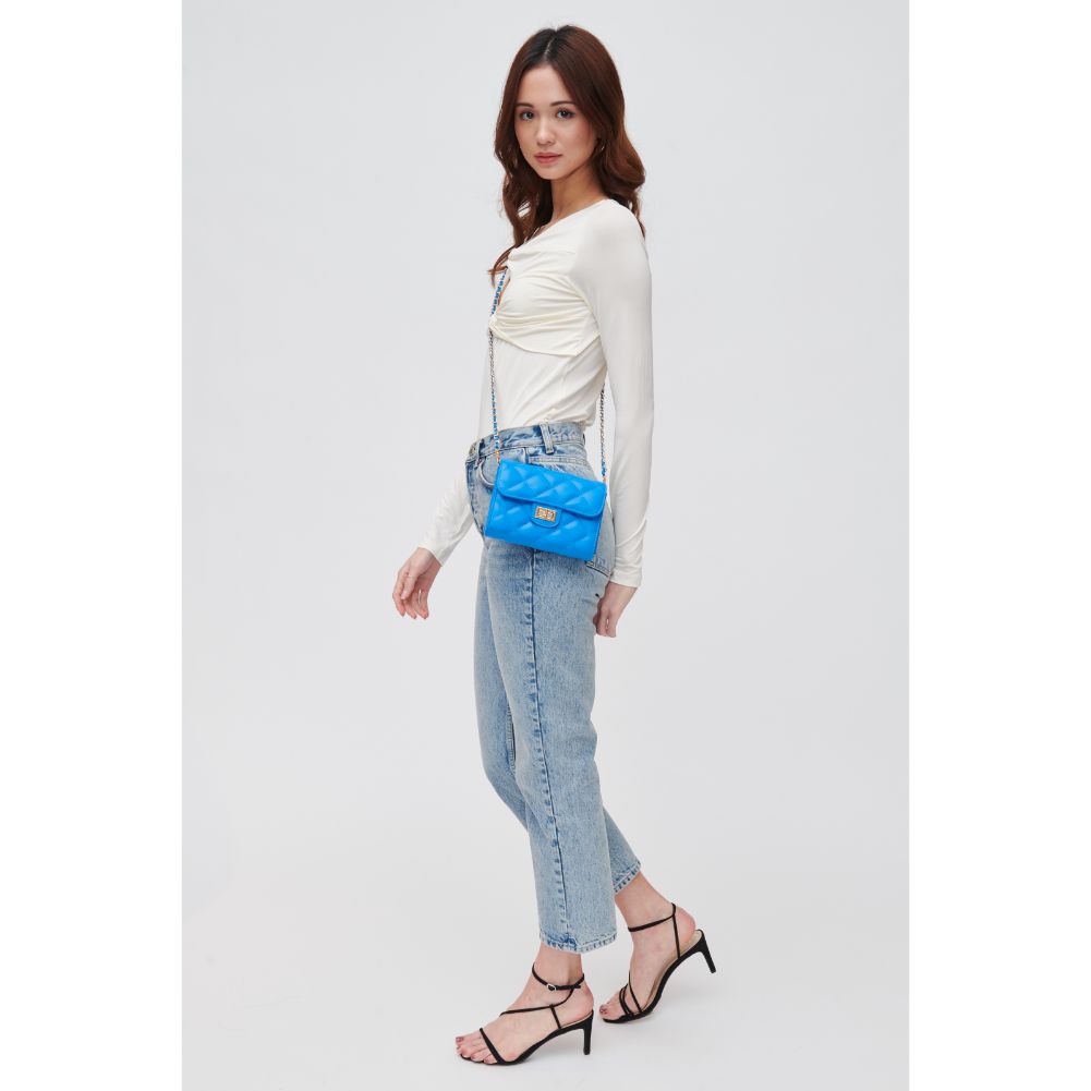 Woman wearing Ocean Urban Expressions Wendy - Quilted Crossbody 840611118127 View 2 | Ocean